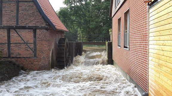 Hochwasser 2016 - Asbecker Stiftsmühle&nbsp;&copy;&nbsp;Gemeinde Legden