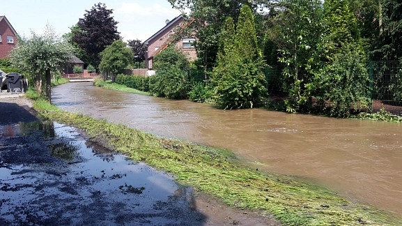 Hochwasser 2016 - Blick auf Nordring&nbsp;&copy;&nbsp;Gemeinde Legden