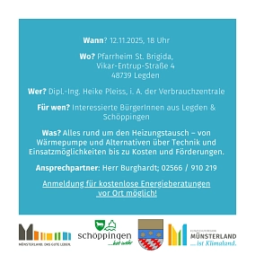 Infoveranstaltung in Legden - Neue Heizung&nbsp;&copy;&nbsp;Münsterland e.V.