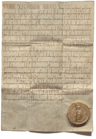Schenkungsurkunde aus 1092&nbsp;&copy;&nbsp;Studienfonds Münster, Stift Überwasser, Münster - Urkunden Nr. 4